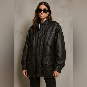 Vintage Black Leather Jacket